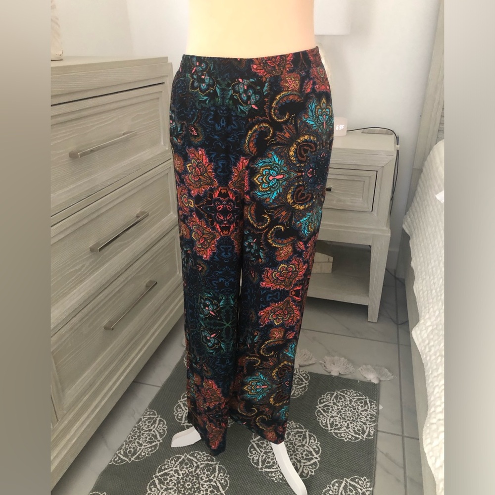 H&M Black and Blue Wide Leg Pants